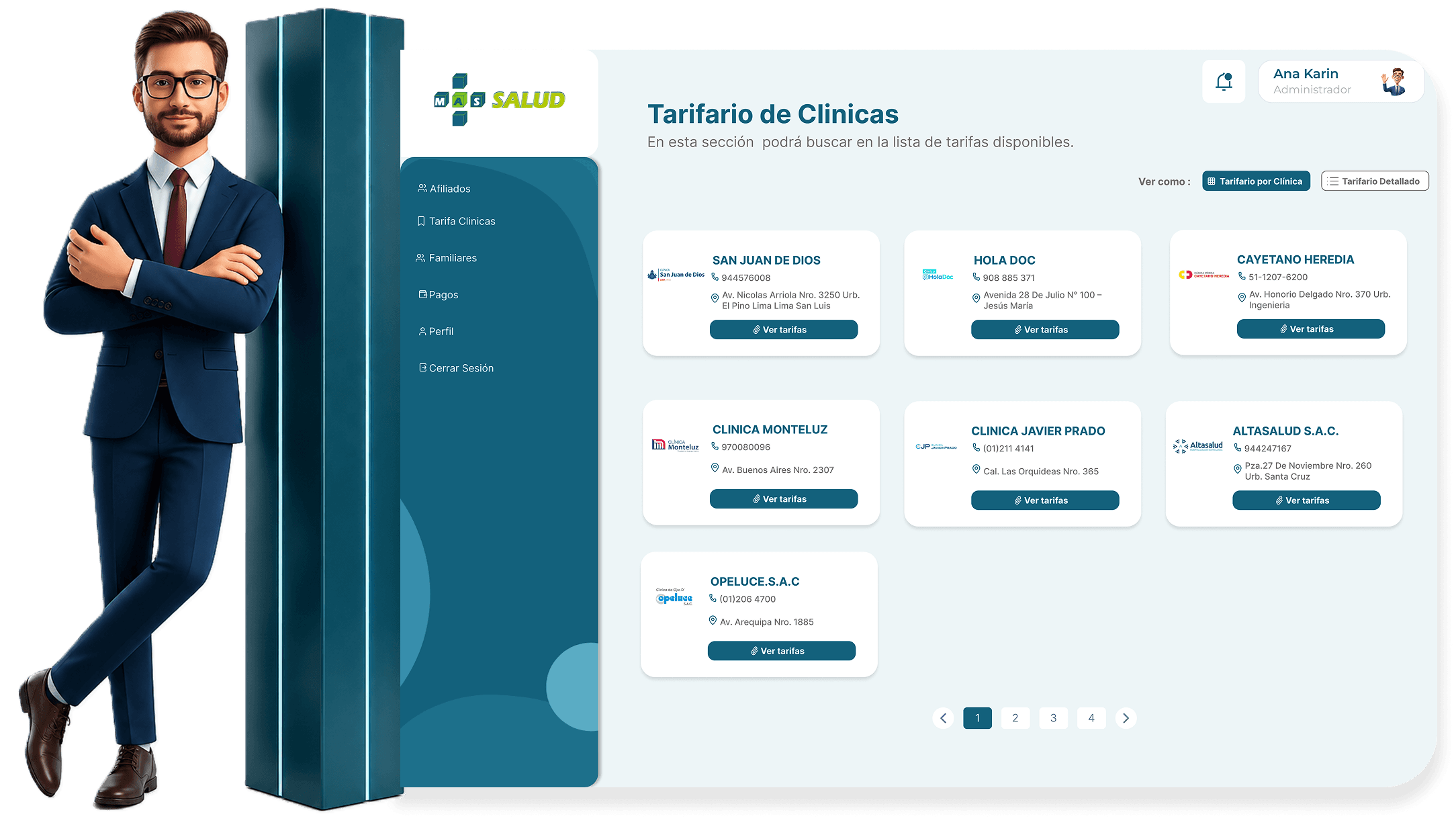 Dashboard de beneficios MasSalud